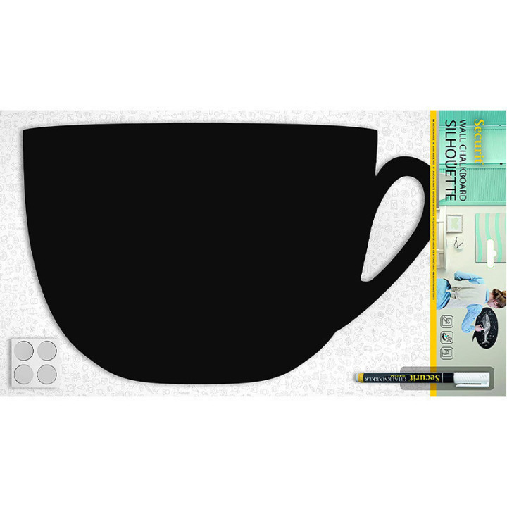 Silhouette murale ardoise en forme de tasse - Securit