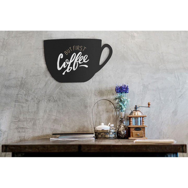Silhouette murale ardoise en forme de tasse - Securit