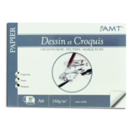 Bloc - Dessin - Croquis - A6 - 30 feuilles - 150g - Amt