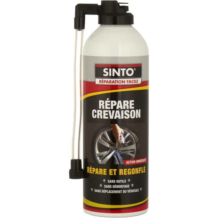 Produit anti-crevaison - Pneus voiture et vélo - Sans changer la roue - Sinto