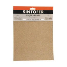 Lot de 3 feuilles abrasives ponçage à sec grain n°100 SINTO