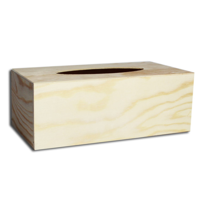 Boite à mouchoirs - Bois - A décorer - 28 x 14 x 7 cm