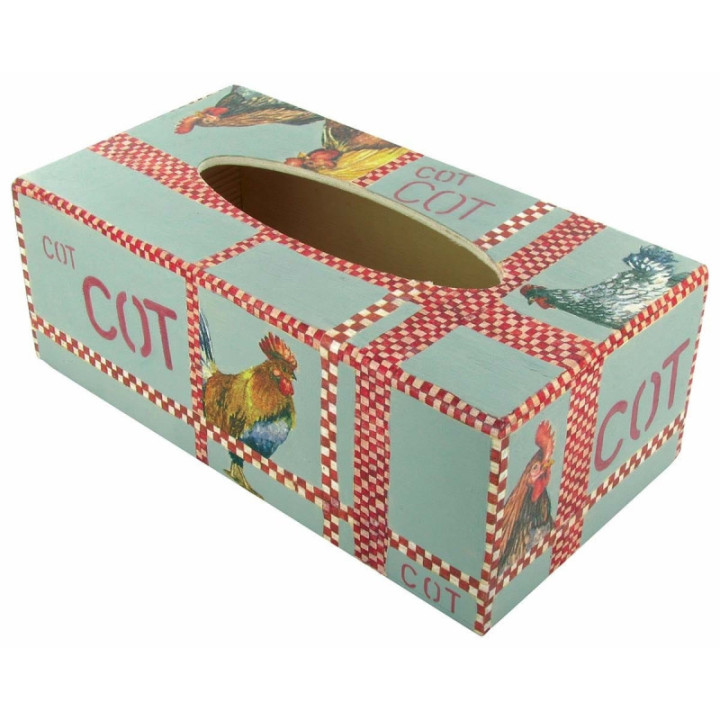 Boite à mouchoirs - Bois - A décorer - 28 x 14 x 7 cm