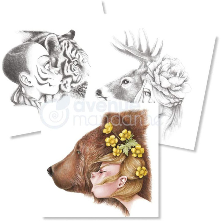 Carnet de coloriage Wild 4 Avenue Mandarine pages imprimées