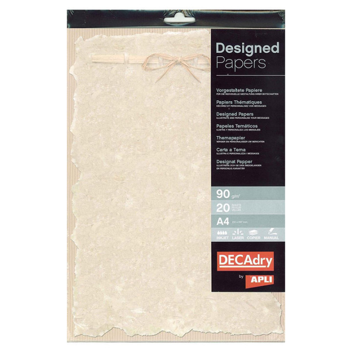 Papier thématique parchemin - A4 - 90g - DECAdry