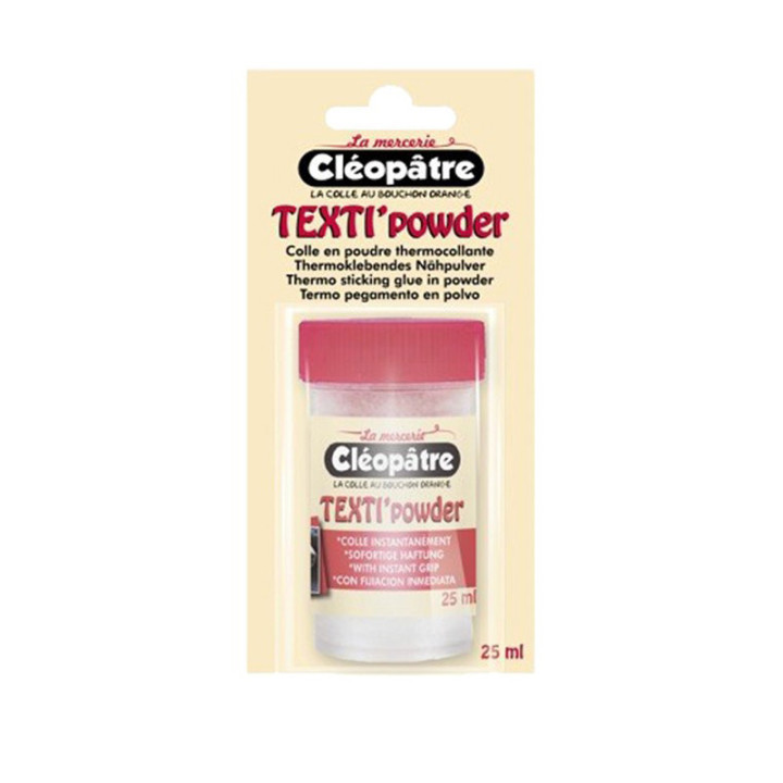 Colle en poudre thermocollante Texti'powder - 25 ml - Cléopâtre
