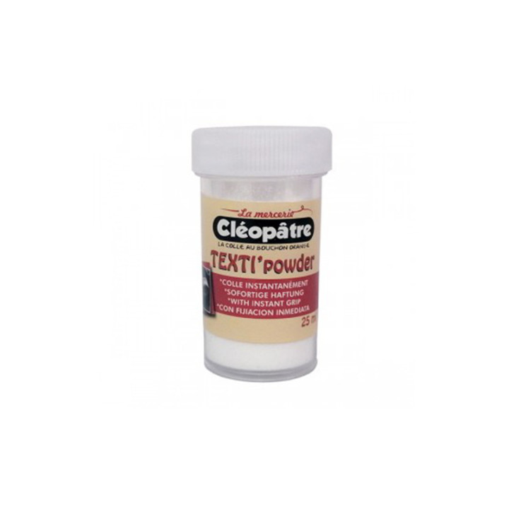 Colle en poudre thermocollante Texti'powder - 25 ml - Cléopâtre