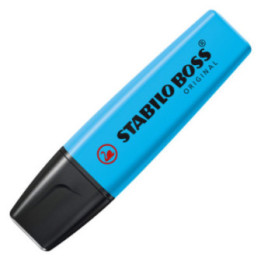 Surligneur bleu fluo - STABILO BOSS ORIGINAL
