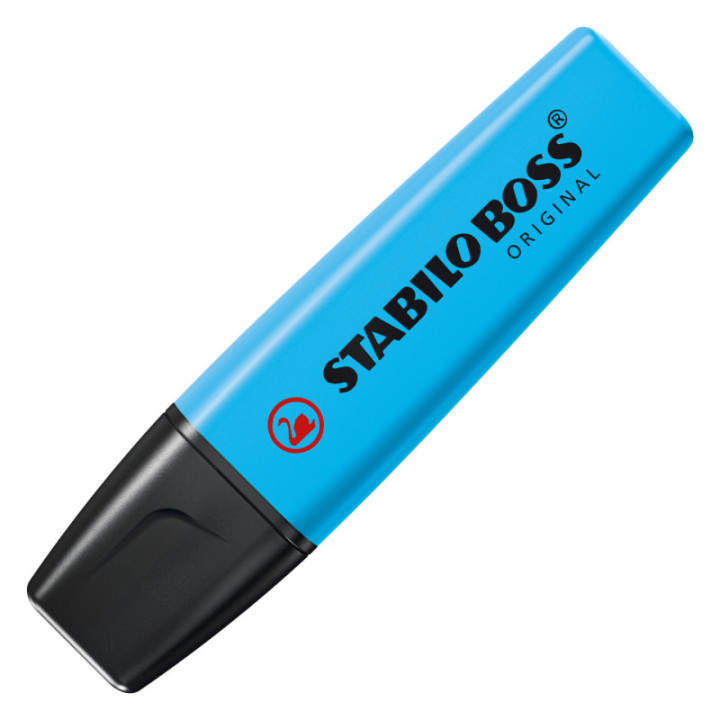 Surligneur bleu fluo - STABILO BOSS ORIGINAL