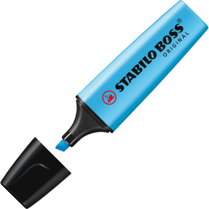 Surligneur bleu fluo - STABILO BOSS ORIGINAL