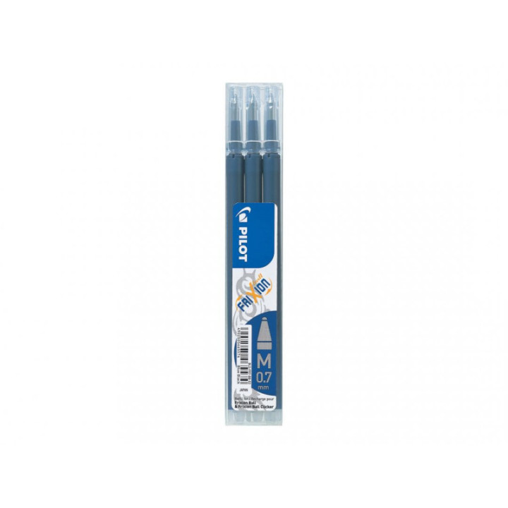 Lot de 3 recharges FriXion pointe moyenne 0,7mm bleu nuit Pilot