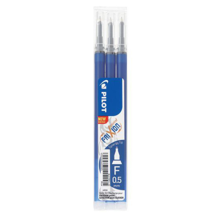 Lot de 3 recharges FriXion Point bleu 0,5mm - Pilot