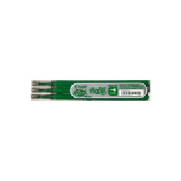 Lot de 3 recharges FriXion pointe fine 0,5mm vert Pilot