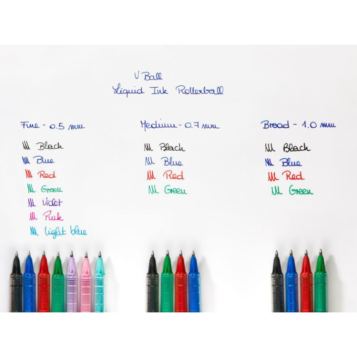 Stylo roller V-Ball 05 pointe fine 0,5mm rouge Pilot