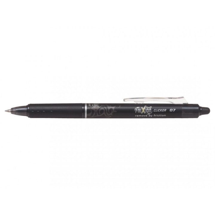 Stylo FriXion Ball Clicker 0.7 pointe moyenne noir Pilot