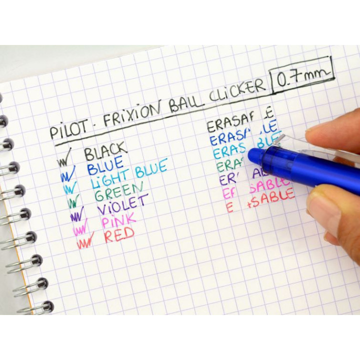 Stylo FriXion Ball Clicker 0.7 pointe moyenne noir Pilot