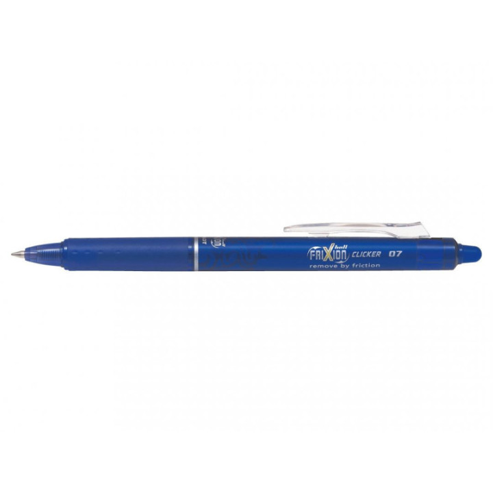 Stylo FriXion Ball Clicker 0.7 pointe moyenne bleu Pilot