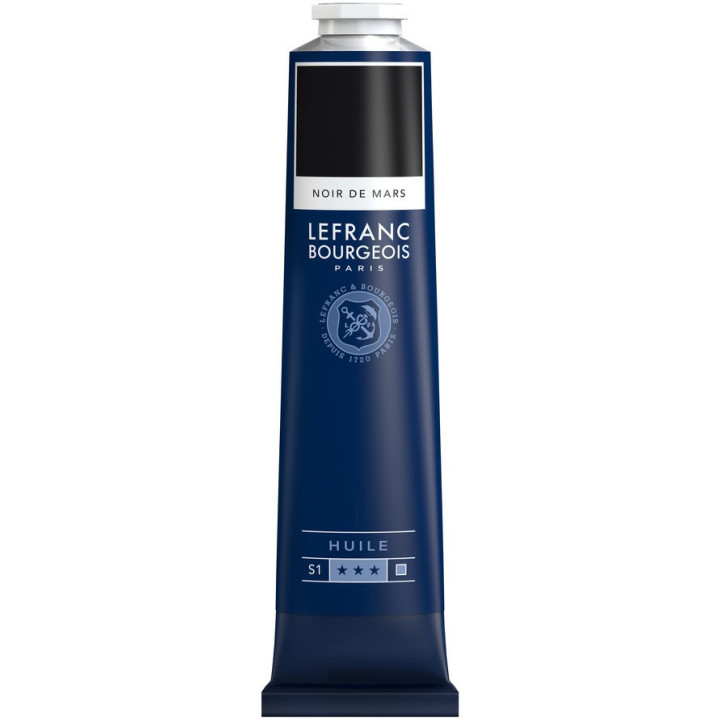Peinture à l'huile - Noir de Mars - 271 - Fine - Lefranc Bourgeois - Tube 150ml