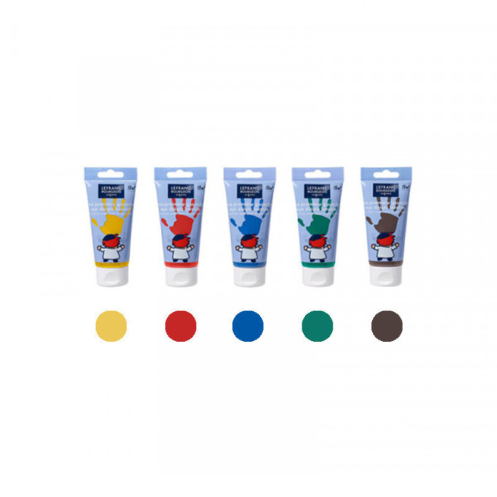 Peinture gouache aux doigts - Lot de 5 tubes - Lefranc & Bourgeois