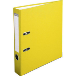 Classeur à levier - Jaune - Dos large - 75mm - 2 anneaux - Exacompta