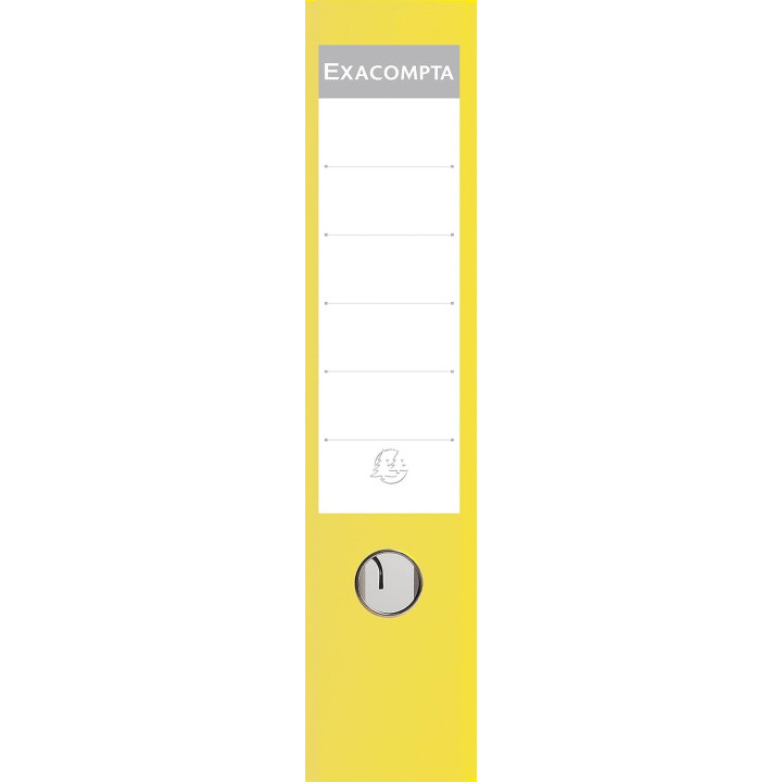 Classeur à levier - Jaune - Dos large - 75mm - 2 anneaux - Exacompta