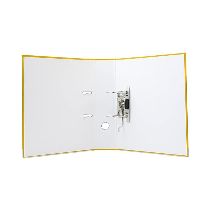 Classeur à levier - Jaune - Dos large - 75mm - 2 anneaux - Exacompta