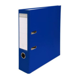 Classeur à levier - Bleu foncé - Dos large - 75mm - 2 anneaux - Exacompta