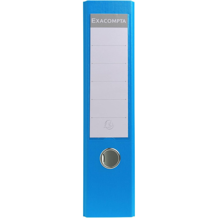 Classeur à levier - Bleu clair - Dos large - 75mm - 2 anneaux - Exacompta