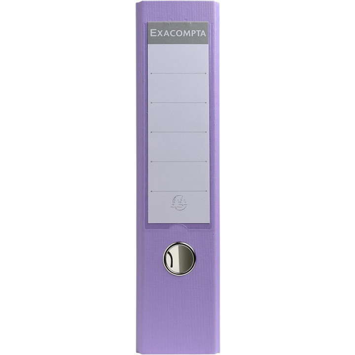 Classeur à levier - Lilas - Dos large - 75mm - 2 anneaux - Exacompta