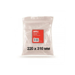 100 Sachets plastiques 220x310mm fermeture zip Apli