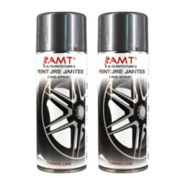 Lot de 2 bombes de peinture pour jantes - gris alu - AMT