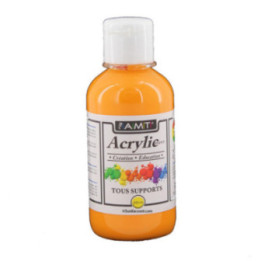 Peinture Acrylique en bouteille Jaune d'or 200ml - Amt