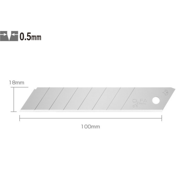 Etui de 10 lames de cutter 18mm LB-10B OLFA