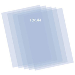 Lot de 10 feuilles Mylar A4 pour pochoir - Epaisseur 0,2 mm - Qbix