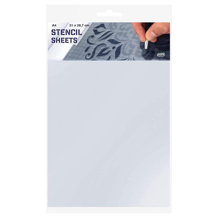 Lot de 10 feuilles Mylar A4 pour pochoir - Epaisseur 0,2 mm - Qbix