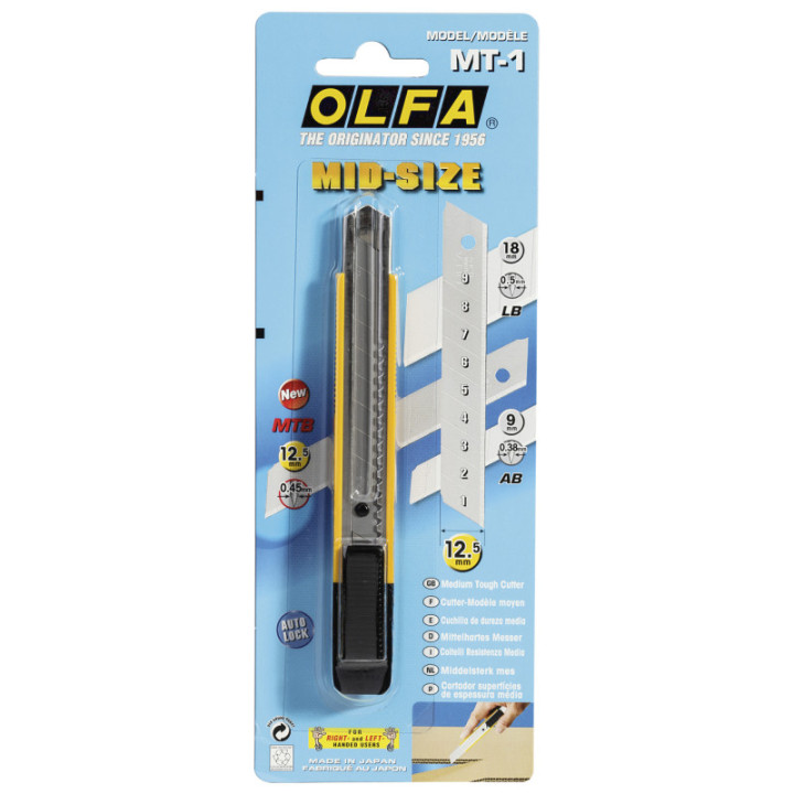 Cutter usage intensif OLFA MT-1 lame de 12,5 mm