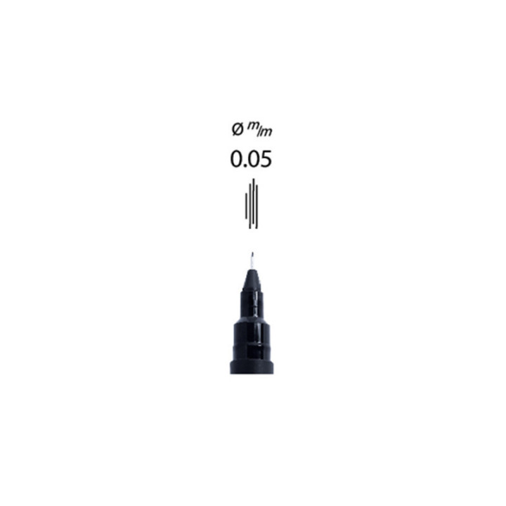Feutre de dessin uni pin - 0.05 mm - Noir - Uni-ball