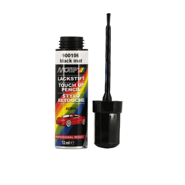 Stylo de retouche - Carrosserie - Noir mat - Toutes marques - Motip