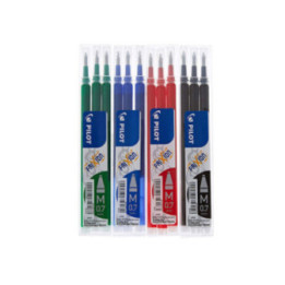 Lot de 4 étuis de 3 recharges FriXion pointe 0,7mm assortiment classique Pilot