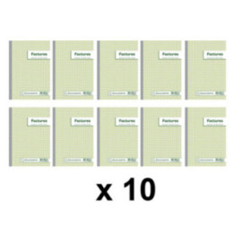 10 facturiers - Dupli - Autocopiants - A5 - 50 feuilles - Exacompta - 3278E