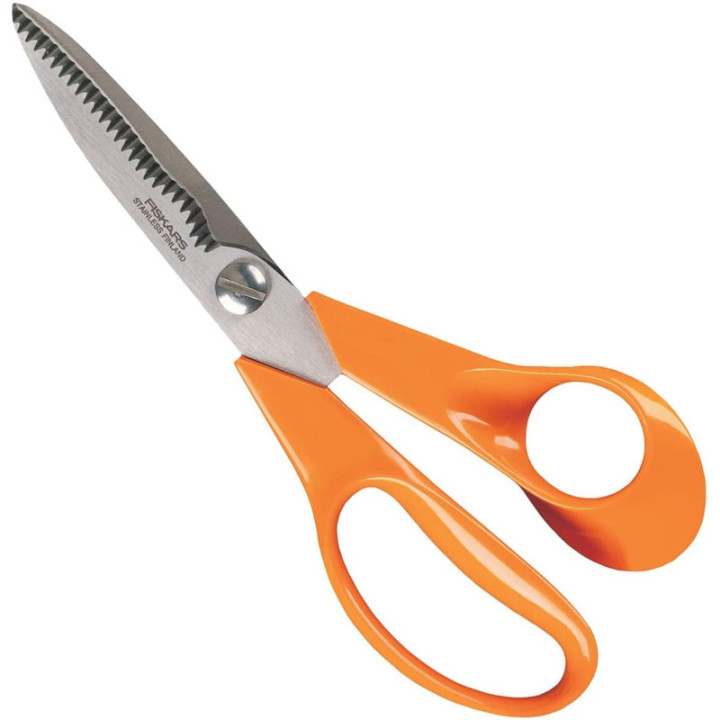 Ciseaux de cuisine Fiskars lames en acier striées 18 cm