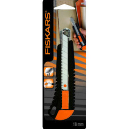 Cutter Fiskars lame 18 mm corps plastique orange/noir