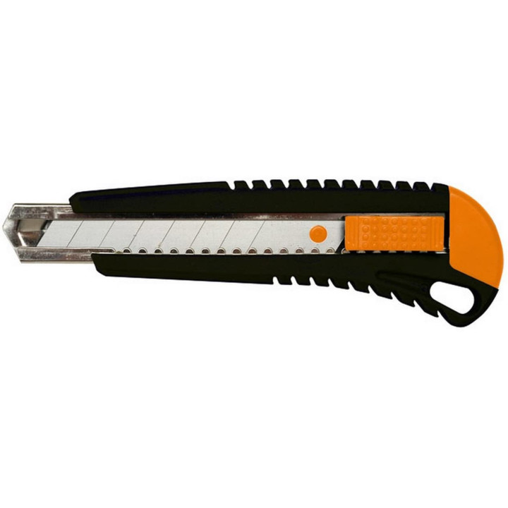 Cutter Fiskars lame 18 mm corps plastique orange/noir