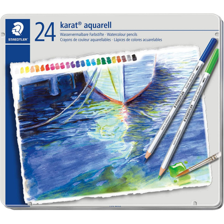 24 crayons de couleur - Aquarellable - Beaux-arts - Karat Aquarel - Staedtler