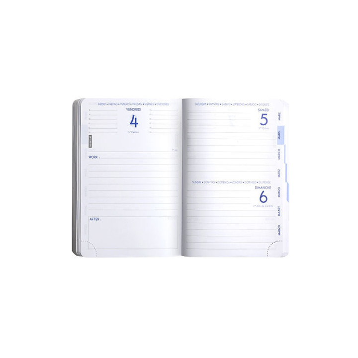 Agenda - 2025/2026 - Scolaire - Noir - 1jour par page - Septembre à septembre