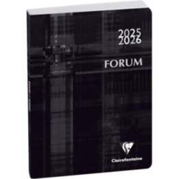 Agenda - 2025/2026 - Scolaire - Noir - 1page par jour - Septembre à septembre - Forum Metric