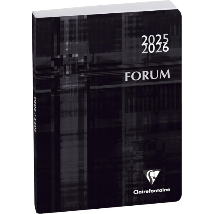 Agenda - 2025/2026 - Scolaire - Noir - 1page par jour - Septembre à septembre - Forum Metric