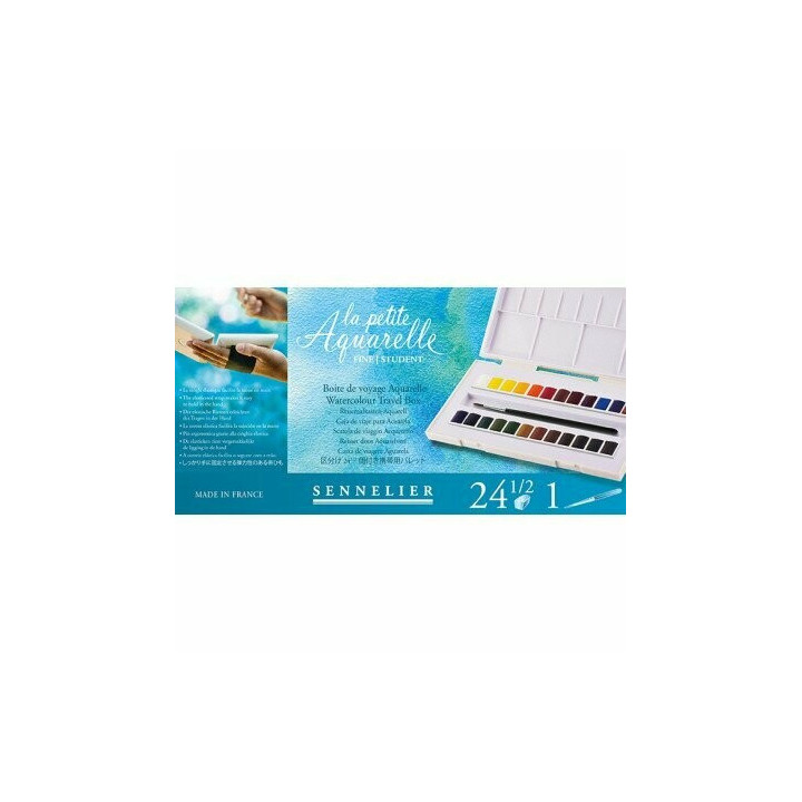 Boîte de voyage La Petite Aquarelle Sennelier 24 1/2 godets