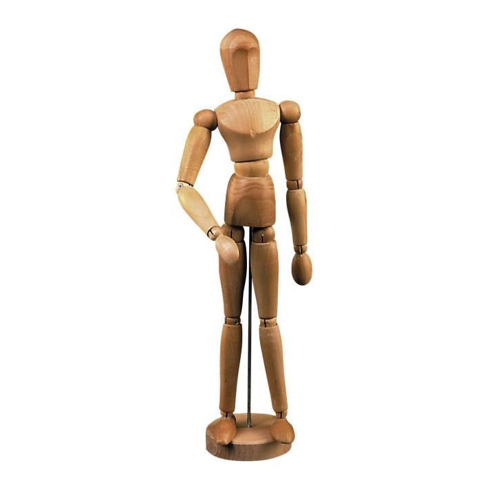 Mannequin articulé en bois modèle femme 30 cm Lefranc Bourgeois