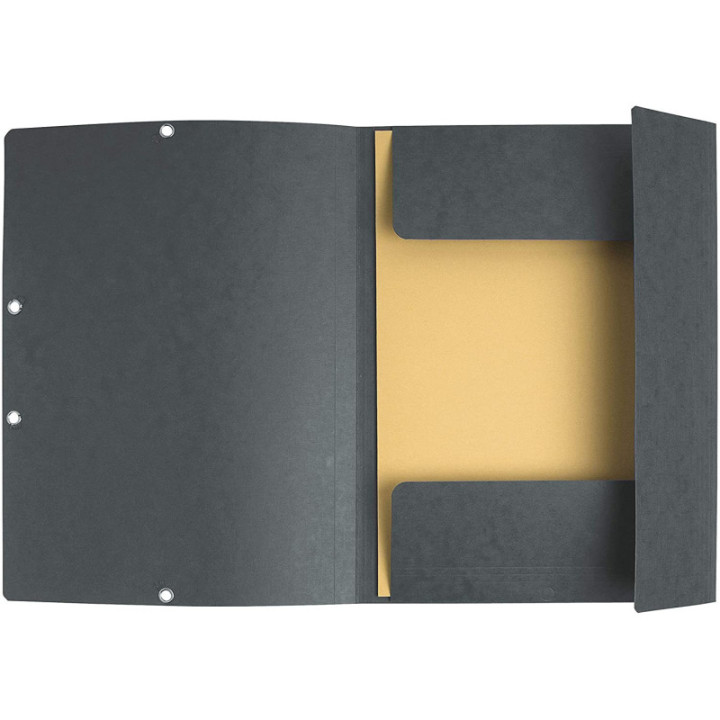 Paquet de 10 chemises à élastiques Exacompta 24 x 32 cm carte rigide noir